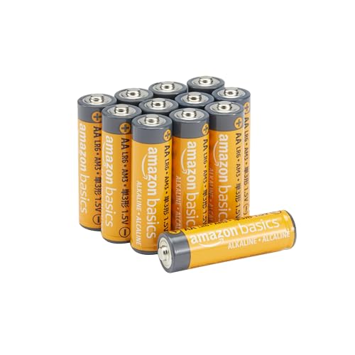 Amazon Basics AA-Alkali-Hochleistungsbatterien, 1,5 V, 10 Jahre lagerfähig, 12 Stück von Amazon Basics