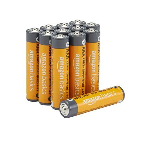Amazon Basics AAA-Alkali-Hochleistungsbatterien, 1,5 V, 10 Jahre lagerfähig, 12 Stück von Amazon Basics