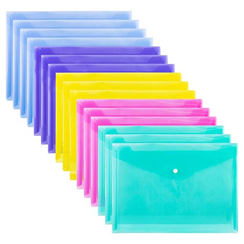Amazon Basics Polypropylen-Umschlag, mit Druckverschluss, A4 Letter-Format, 16 Stück, Mehrfarbig Amazon Basics Polypropylen-Umschlag, mit Druckverschluss, A4 Letter-Format, 16 Stück, Mehrfarbig von Amazon Basics