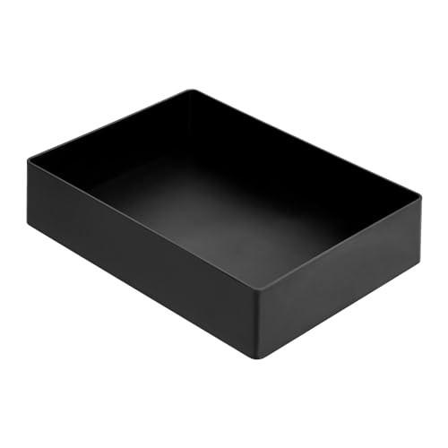 Amazon Basics Rechteckig Kunststoff-Organizer, Zubehörablage, 23.8 x 17 x 5 cm, Schwarz von Amazon Basics