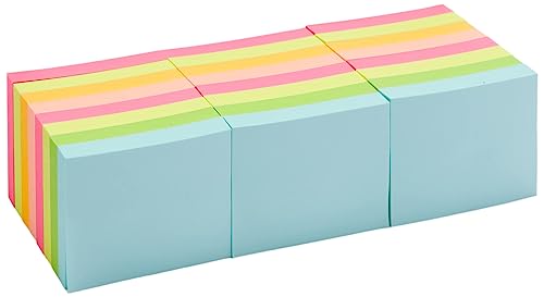 Amazon Basics Rechteckig Mini-Haftnotizen, 3.8 x 5 x 0.8 cm, 24 stück, Bunt von Amazon Basics