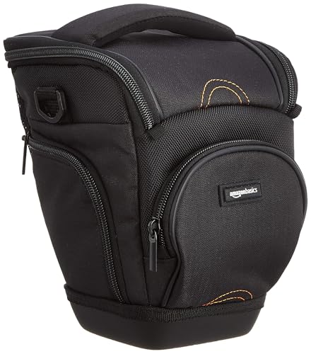 Amazon Basics Holster SLR Schultertasche für Kamera-Körper und Objektiv, Abnehmbarer Gurt, wasserdicht, stoßfest, gepolstert, Einfarbig, Zubehörtasche - Schwarz Amazon Basics Holster SLR Schultertasche für Kamera-Körper und Objektiv, Abnehmbarer Gurt, wasserdicht, stoßfest, gepolstert, Einfarbig, Zubehörtasche - Schwarz von Amazon Basics