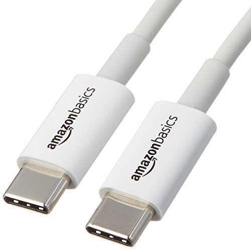 Amazon Basics Schnellladekabel, USB-C auf USB-C-2.0, 480 MBit/s, USB-IF-zertifiziert, für Apple iPhone 15, iPad, Samsung Galaxy, Tablets, Laptops, 1.80 m, weiß von Amazon Basics