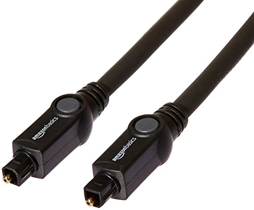 Amazon Basics Toslink-Kabel - 4,57 m, CL3-zertifiziert (Installation in Wänden), Schwarz von Amazon Basics