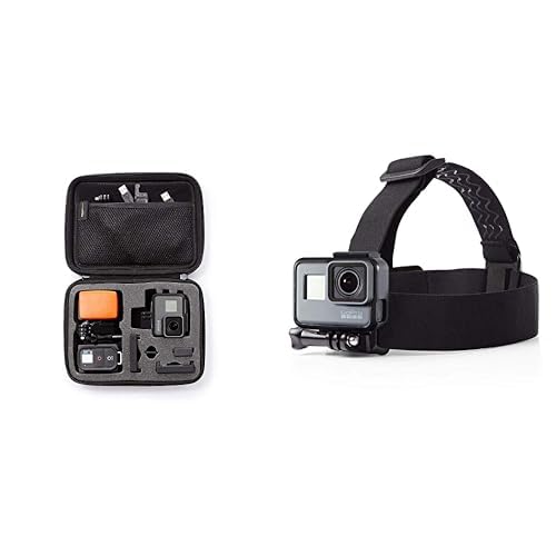 Amazon Basics Tragetasche für GoPro Actionkameras, Gr. S & Kopfgurt für GoPro Actionkamera von Amazon Basics