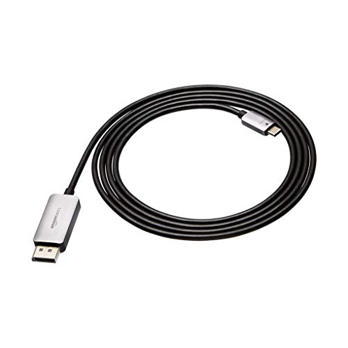 Amazon Basics USB-C-auf-DisplayPort-Kabel, Aluminium, 1.8 m, Grau von Amazon Basics
