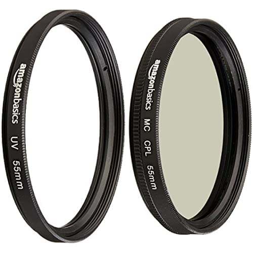 Amazon Basics UV-Sperrfilter - 55mm & Zirkularer Polarisationsfilter - 55mm von Amazon Basics