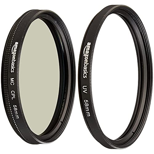 Amazon Basics UV-Sperrfilter - 58mm & Zirkularer Polarisationsfilter - 58mm von Amazon Basics