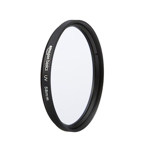 Amazon Basics 58 mm Runder UV-Schutzfilter für klarere Bilder, Schützt vor Staub, Schmutz und Kratzern Amazon Basics 58 mm Runder UV-Schutzfilter für klarere Bilder, Schützt vor Staub, Schmutz und Kratzern von Amazon Basics