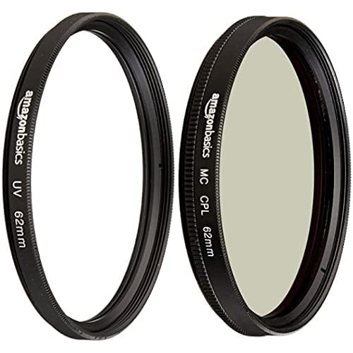 Amazon Basics UV-Sperrfilter - 62mm & Zirkularer Polarisationsfilter - 62mm von Amazon Basics