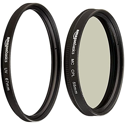 Amazon Basics UV-Sperrfilter - 67mm & Zirkularer Polarisationsfilter - 55mm Amazon Basics UV-Sperrfilter - 67mm & Zirkularer Polarisationsfilter - 55mm von Amazon Basics