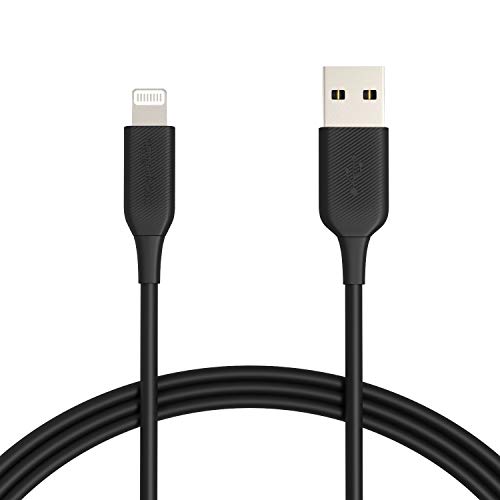 Amazon Basics Verbindungskabel, Lightning auf USB-A Kabel, MFi-zertifiziertes iPhone-Ladegerät, Schwarz, 1.8 m, 2 Stück von Amazon Basics