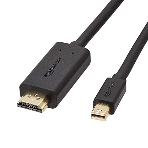 Amazon Basics Verbindungskabel, Mini DisplayPort auf HDMI, 3 m, Schwarz von Amazon Basics