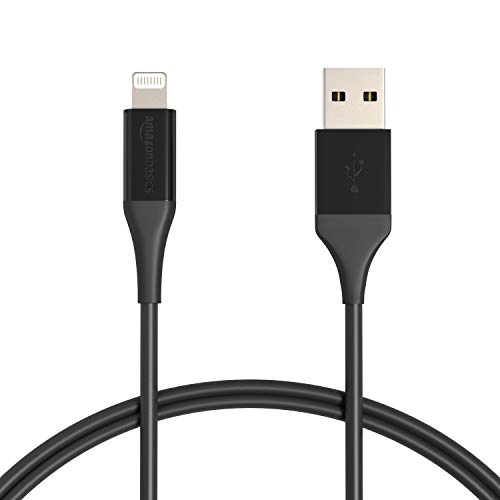 Amazon Basics Verbindungskabel, USB-A auf Lightning Kabel, fortschrittliche Kollektion, MFi-zertifiziertes iPhone-Ladegerät, 0.9 m, 2 Stück, Schwarz von Amazon Basics