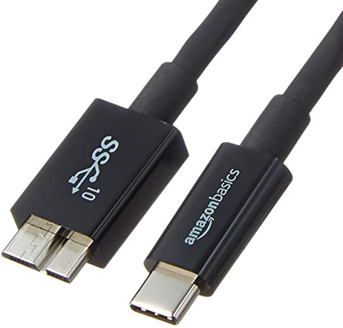 Amazon Basics Verbindungskabel, USB-C auf Micro USB Typ B, USB 3.1, 2. Generation, 0.9 m, Schwarz, Smartphone von Amazon Basics