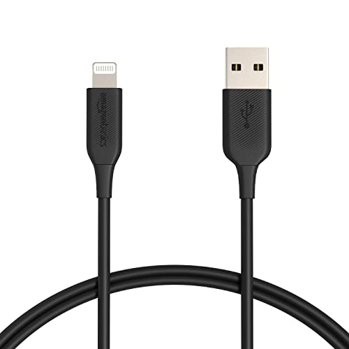 Amazon Basics Verbindungskabel Lightning auf USB-A, MFi-zertifiziertes Ladekabel für iPhone, schwarz, 0.9 m, 2 Stück von Amazon Basics