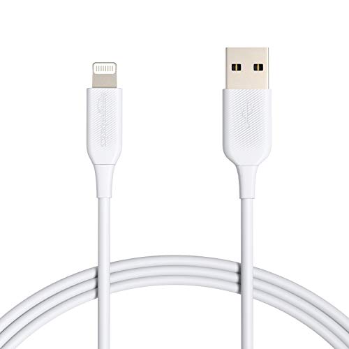 Amazon Basics Verbindungskabel Lightning auf USB-A, MFi-zertifiziertes Ladekabel für iPhone, weiß, 1.8 m, 2 Stück von Amazon Basics