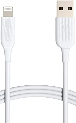 Amazon Basics Verbindungskabel Lightning auf USB-A, MFi-zertifiziertes Ladekabel für iPhone, weiß, 1.8 m von Amazon Basics