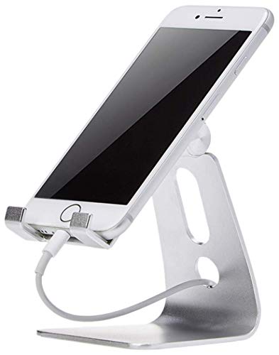 Amazon Basics Verstellbarer Handy-Ständer für iPhone und Android , 8.1 x 7.62 x 9.9 cm, Silberfarben Amazon Basics Verstellbarer Handy-Ständer für iPhone und Android , 8.1 x 7.62 x 9.9 cm, Silberfarben von Amazon Basics