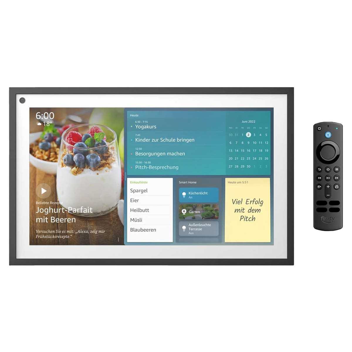 Amazon Echo Show 15 mit Fernbedienung (156 Zoll Full HD Smart Display Alexa und Fire TV integriert) von Amazon