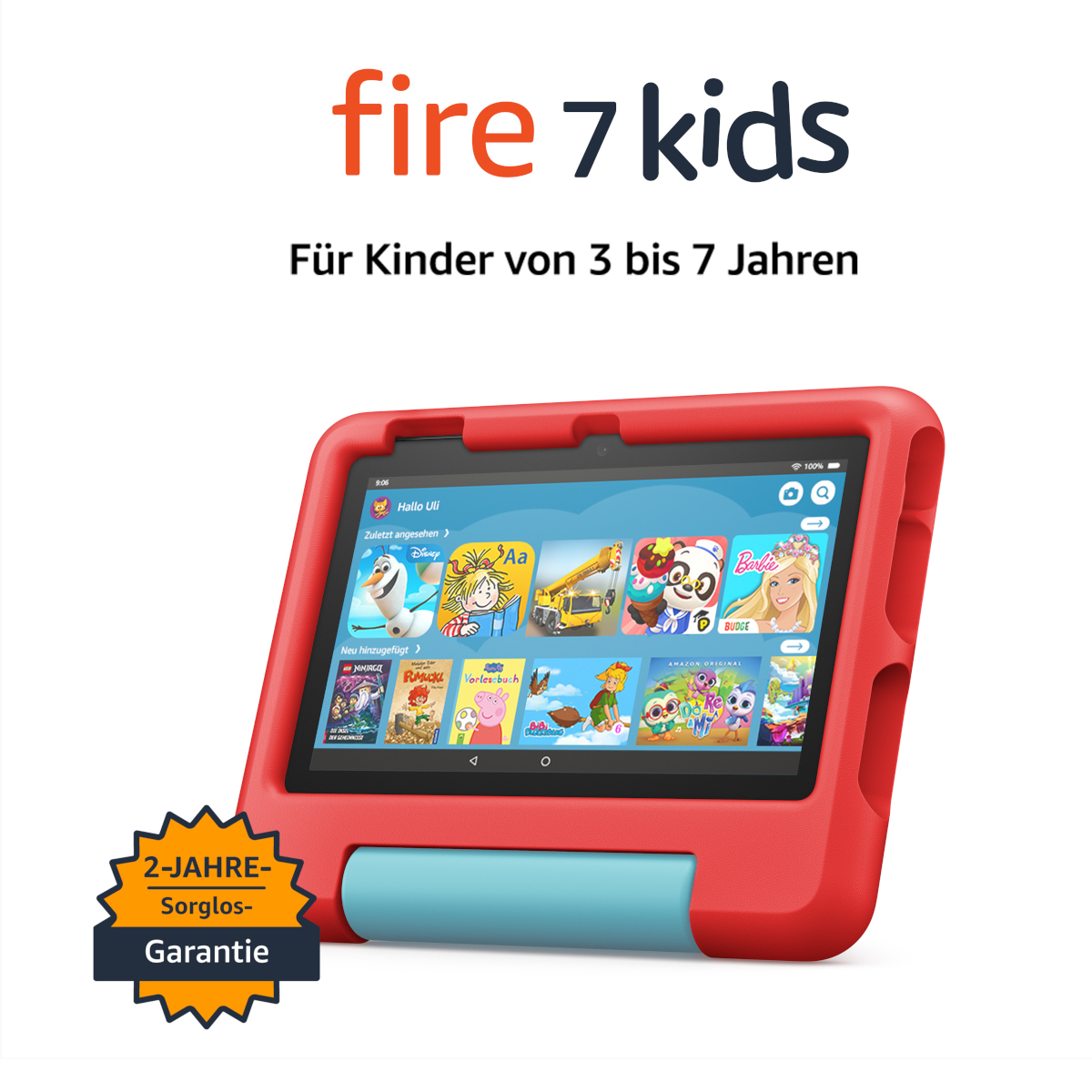 Amazon Fire 7 Kids-Tablet, 7-Zoll-Display,16 GB, rot von Amazon