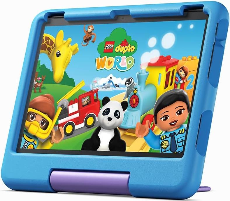 Amazon Fire HD 10 Kids Tablet 32 GB Blau für Kinder ab Vorschulalter -  10,1 Zoll IPS Display mit 1920 x 1200 Pixeln  2,05 GHz Octa-Core Dual-Core-Prozessor  3 GB Arbeitsspeicher - 32 GB interner Speicher - max. Speichererweiterun  5,0 MP Kamera - 5,0 MP Frontkamera  WLAN - BT 5.3 - USB-C - 670 g (B0BL6BS2PT) von Amazon