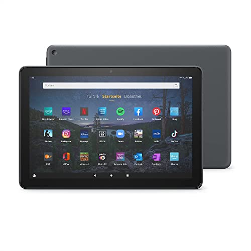 Amazon Fire HD 10 Plus-Tablet, Zertifiziert und generalüberholt | 25,6 cm (10,1 Zoll) großes Full-HD-Display (1080p), 64 GB, Schiefergrau – mit Werbung von Amazon