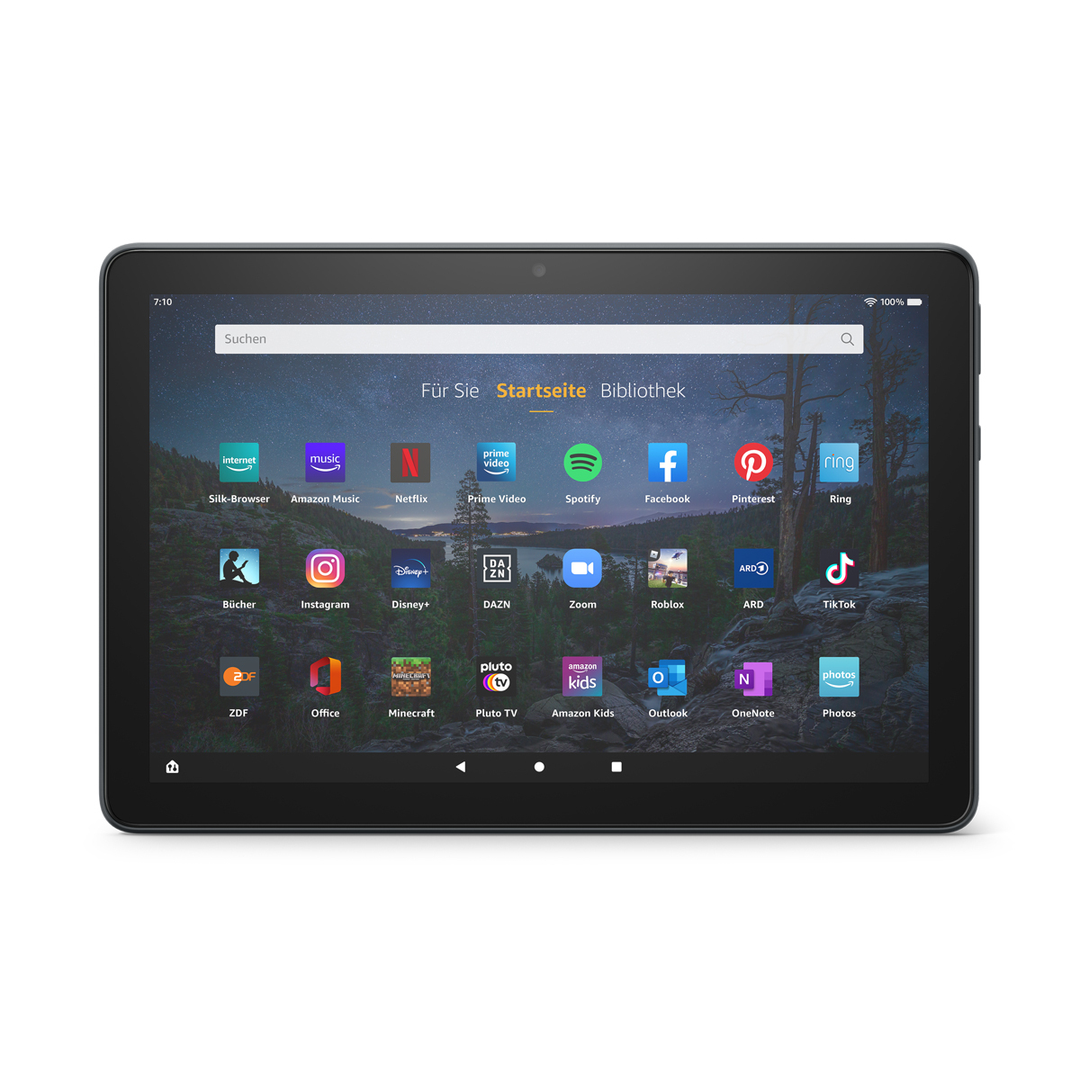 Amazon Fire HD 10 Plus Tablet (2021) B-Ware 25,6cm (10,1") Full-HD Display, 64 GB Speicher, Schwarz, mit Werbung von Amazon