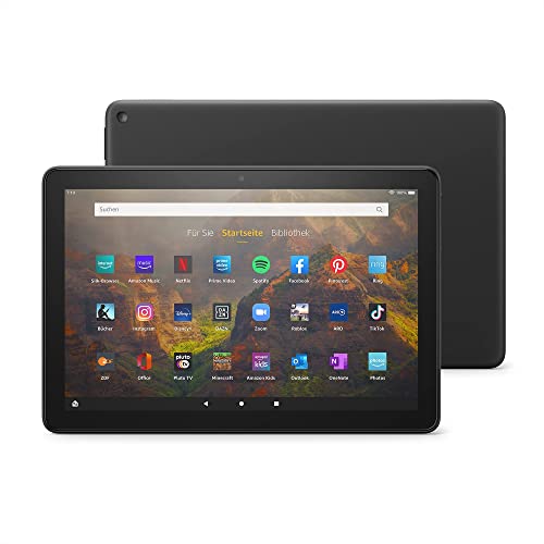 Amazon Fire HD 10-Tablet, Zertifiziert und generalüberholt | 25,6 cm (10,1 Zoll) großes Full-HD-Display (1080p), 32 GB, schwarz – mit Werbung | von Amazon