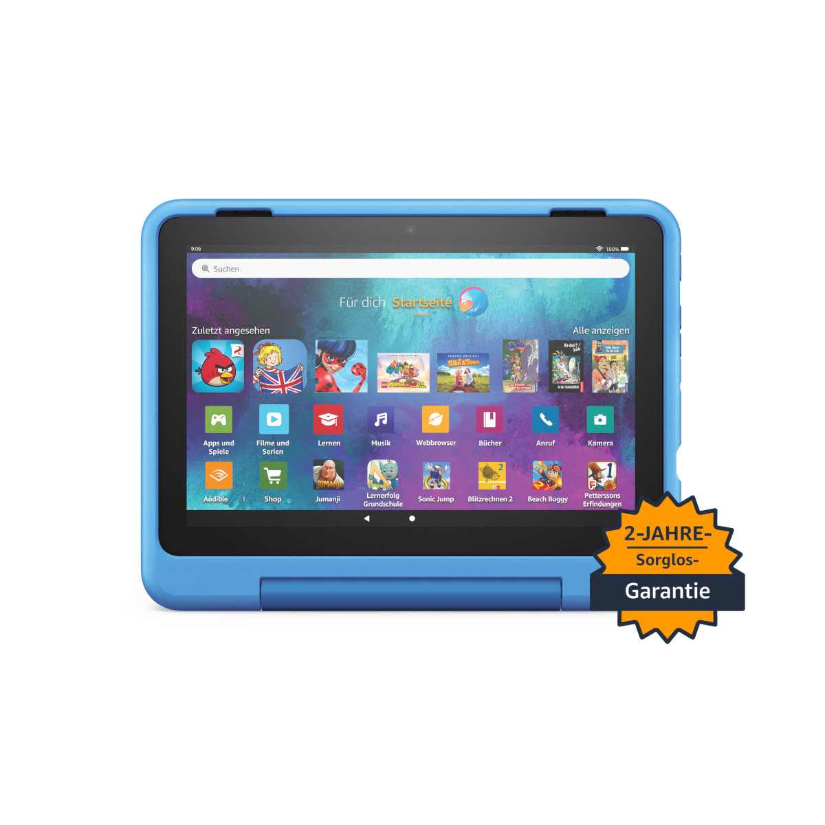 Amazon Fire HD 8 Kids Pro-Tablet (2022), Cyber-Welt-Design von 6 bis 12 Jahren, 13 Stunden Akkulaufzeit, kindgerechte Hülle,  8-Zoll-HD-Display, 32GB von Amazon