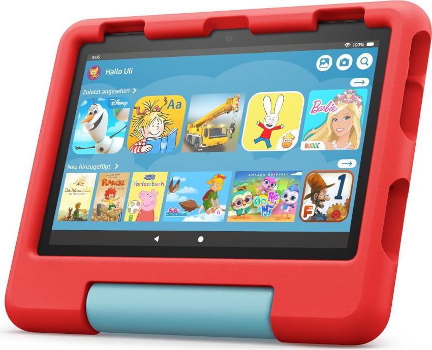 Amazon Fire HD 8 Kids Tablet (2022) WiFi 32GB mit Hülle rot (B09BG87FR9) von Amazon