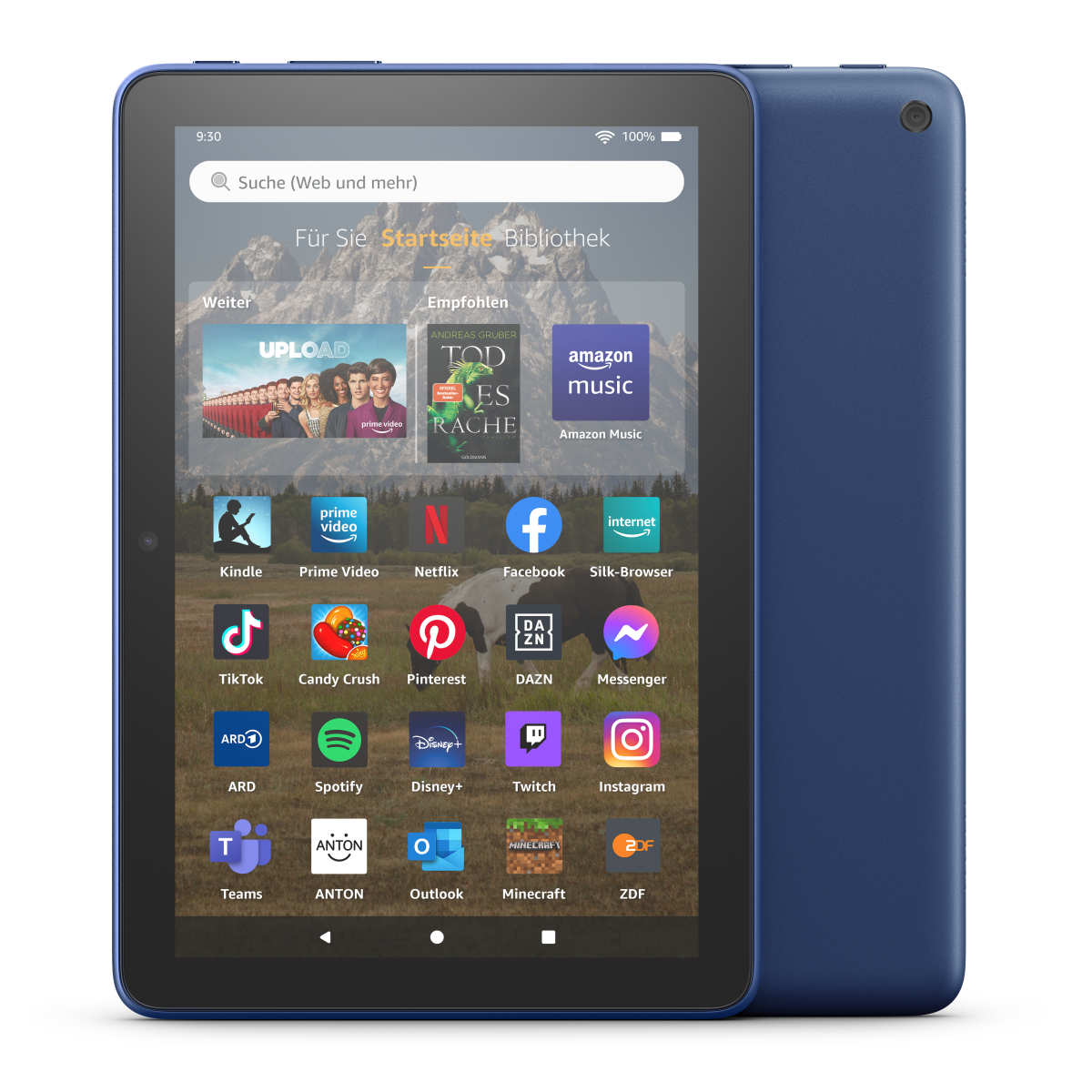 Amazon Fire HD 8-Tablet, 8-Zoll-HD-Display, 32 GB (2022), Blau mit Werbung von Amazon