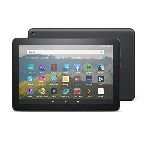 Amazon Fire HD 8-Tablet, Zertifiziert und generalüberholt, 8-Zoll-HD-Display, 32 GB, Schwarz mit Spezialangeboten, für Unterhaltung unterwegs (2020) von Amazon
