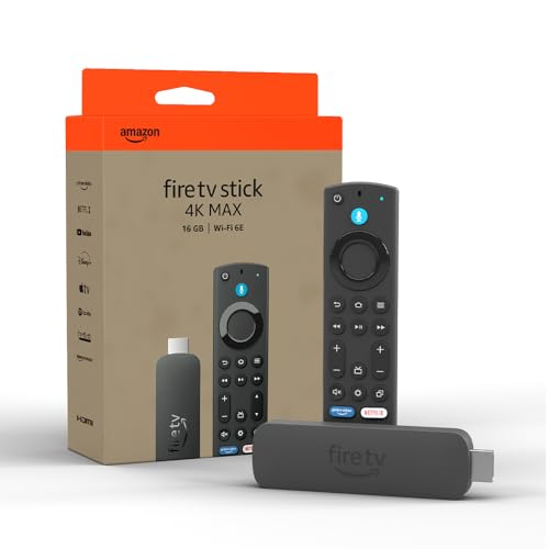 Amazon Fire TV Stick 4K Max, unterstützt Streaming über Wi-Fi 6E, Ambient-TV von Amazon