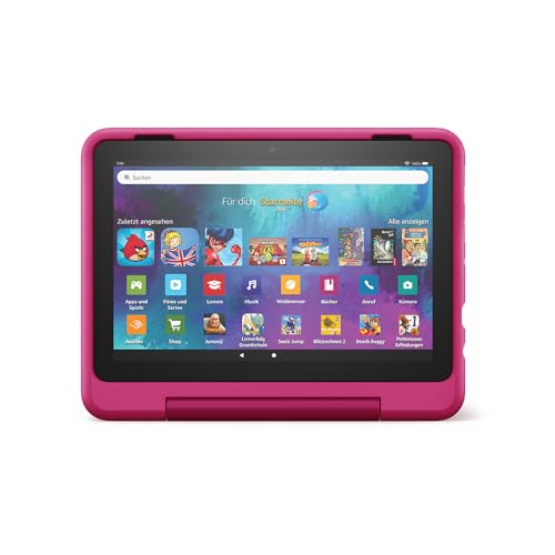 Das neue Fire HD 8 Kids Pro-Tablet, 8-Zoll-HD-Display, für Kinder von 6 bis 12 Jahren, 13 Stunden Akkulaufzeit, kindgerechte Hülle, 32 GB (2022), Regenbogen-Design von Amazon