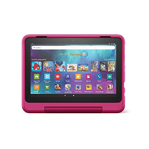 Das neue Fire HD 8 Kids Pro-Tablet, 8-Zoll-HD-Display, für Kinder von 6 bis 12 Jahren, 30 % schnellerer Prozessor, 13 Stunden Akkulaufzeit, kindgerechte Hülle, 32 GB (2022), Regenbogen-Design von Amazon