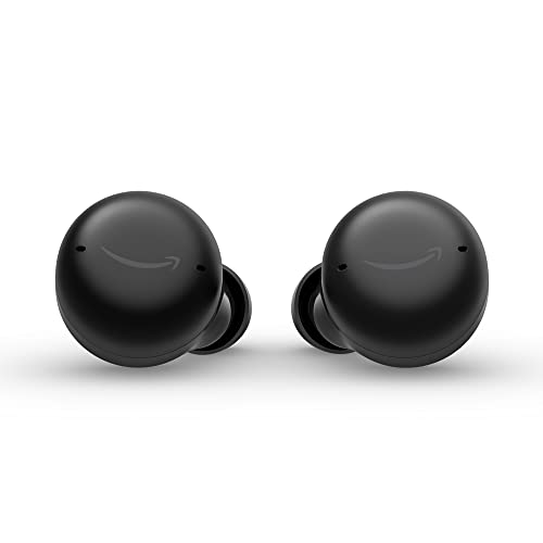 Echo Buds (Neueste Generation) | Kabellose Ohrhörer mit Alexa, Bluetooth In-Ear Kopfhörer mit aktiver Geräuschunterdrückung, integriertes Mikrofon, IPX4 wasserfest | Kabelloses Ladeetui | Schwarz von Amazon