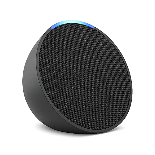 Echo Pop | Internationale Version | Kompakter und smarter WLAN- und Bluetooth-Lautsprecher mit sattem Klang und Alexa | Anthrazit von Amazon