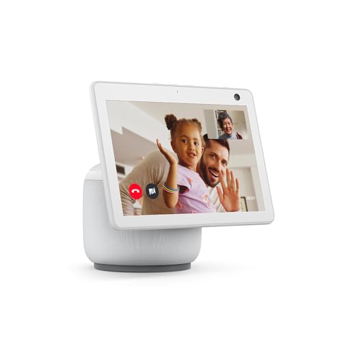 Echo Show 10 (3. Generation) | Hochauflösendes Smart Display mit Bewegungsfunktion und Alexa, Weiß von Amazon