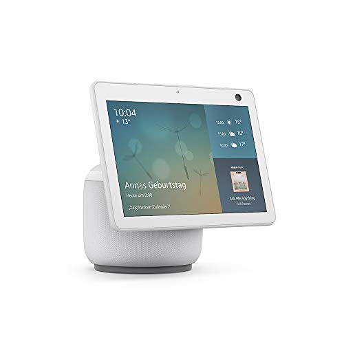 Echo Show 10 (3. Generation, 2020) | Hochauflösendes Smart Display mit Bewegungsfunktion und Alexa, Weiß | Zertifiziert und generalüberholt von Amazon