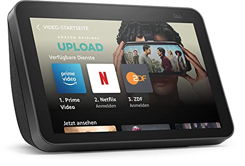 Echo Show 8 (2. Generation, 2021) | HD-Smart Display mit Alexa und 13-MP-Kamera | Anthrazit | Zertifiziert und generalüberholt von Amazon
