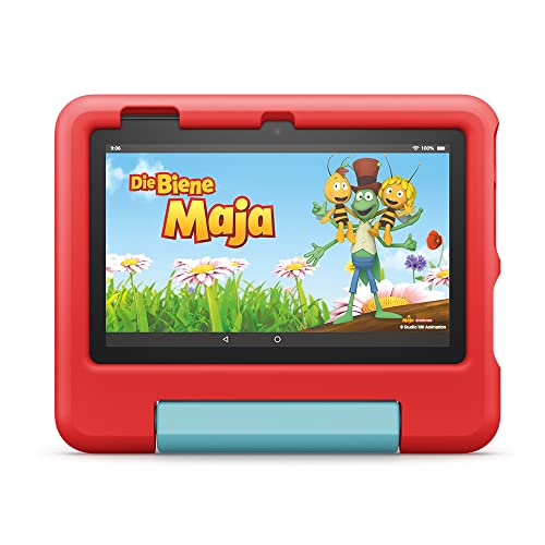 Fire 7 Kids-Tablet, 7-Zoll-Display, für Kinder von 3 bis 7 Jahren, 16 GB, rot von Amazon