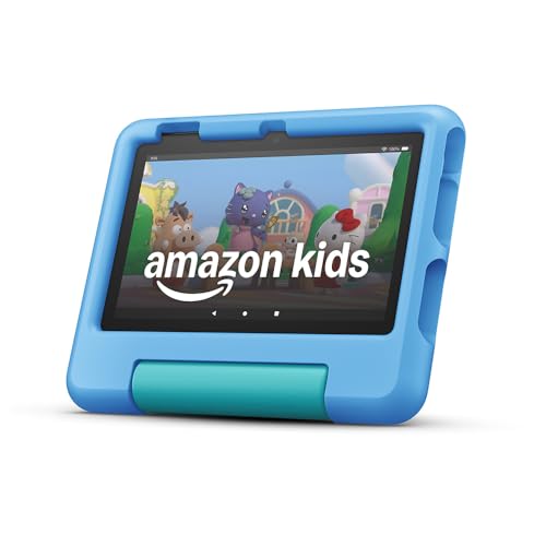 Fire 7 Kids-Tablet, 7-Zoll-Display, für Kinder von 3 bis 7 Jahren, 32 GB, blau von Amazon