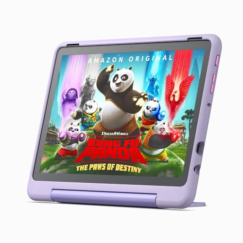 Fire HD 10 Kids Pro-Tablet – für Kinder ab dem Grundschulalter | Mit 10-Zoll-Display, langer Akkulaufzeit, Kindersicherung und dünner Hülle | Version 2023, 32 GB, Happy-Day-Design von Amazon