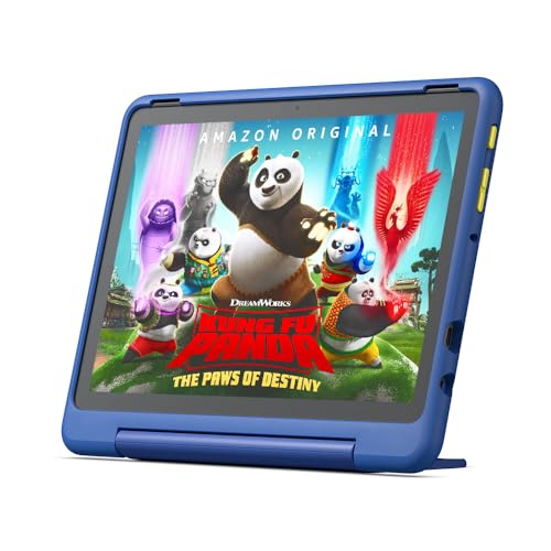 Fire HD 10 Kids Pro-Tablet – für Kinder ab dem Grundschulalter | Mit 10-Zoll-Display, langer Akkulaufzeit, Kindersicherung und dünner Hülle | Version 2023, 32 GB, Sternennebel-Design von Amazon