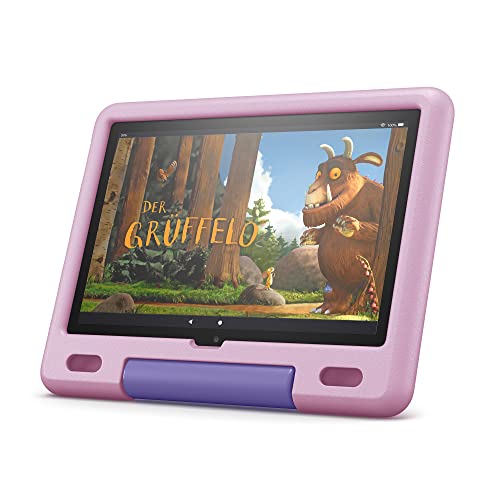 Fire HD 10 Kids-Tablet│ Ab dem Vorschulalter | 25,6 cm (10,1 Zoll) großes Full-HD-Display (1080p), 32 GB, kindgerechte Hülle in Lavendel. von Amazon