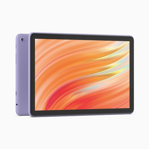 Fire HD 10-Tablet 2023, für Entspannung optimiert, brillantes 10,1-Zoll-Full-HD-Display, Octa-Core-Prozessor, 3 GB RAM, bis zu 13 Stunden Akkulaufzeit, 32 GB, fliederfarben, mit Werbung von Amazon