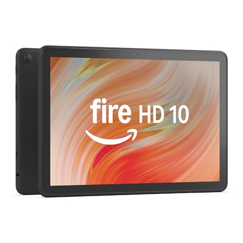 Fire HD 10-Tablet 2023 (Neueste Generation), für Entspannung optimiert, brillantes 10,1-Zoll-Full-HD-Display, Octa-Core-Prozessor, 3 GB RAM, bis zu 13h Akkulaufzeit, 32 GB, schwarz, mit Werbung von Amazon
