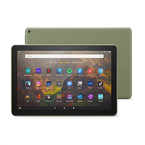 Fire HD 10-Tablet | 25,6 cm (10,1 Zoll) großes Full-HD-Display (1080p), 32 GB, olivgrün – mit Werbung. von Amazon