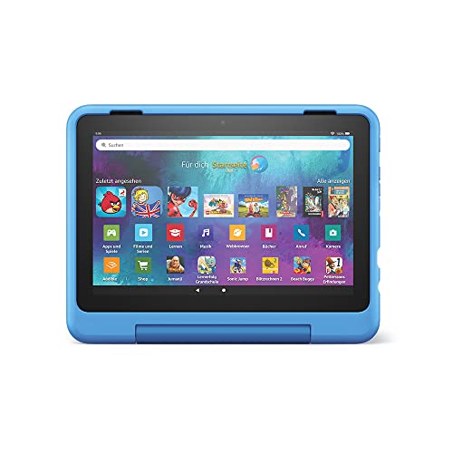 Fire HD 8 Kids Pro-Tablet, 8-Zoll-HD-Display, für Kinder von 6 bis 12 Jahren, 30 % schnellerer Prozessor, 13 Stunden Akkulaufzeit, kindgerechte Hülle, 32 GB (2022), Cyber-Welt-Design von Amazon